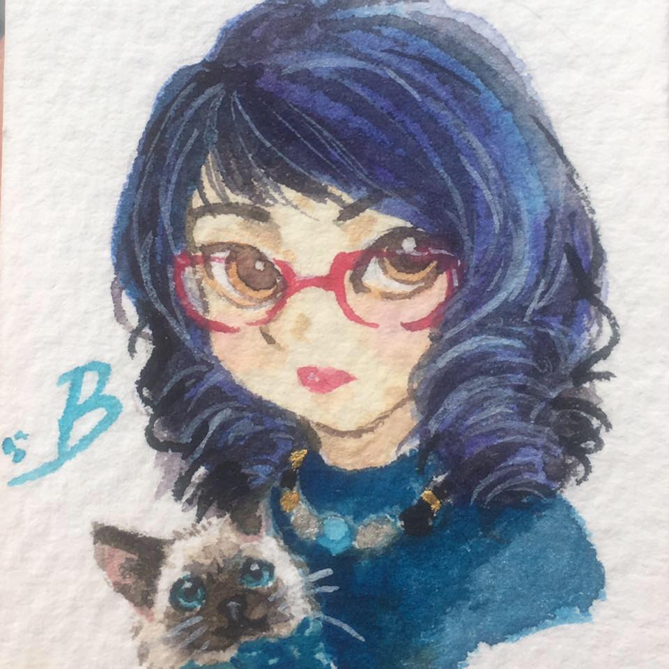 台灣 插畫師 前動畫師 Ingrid 英格藍貓 水彩 療癒 動物畫 肖像畫