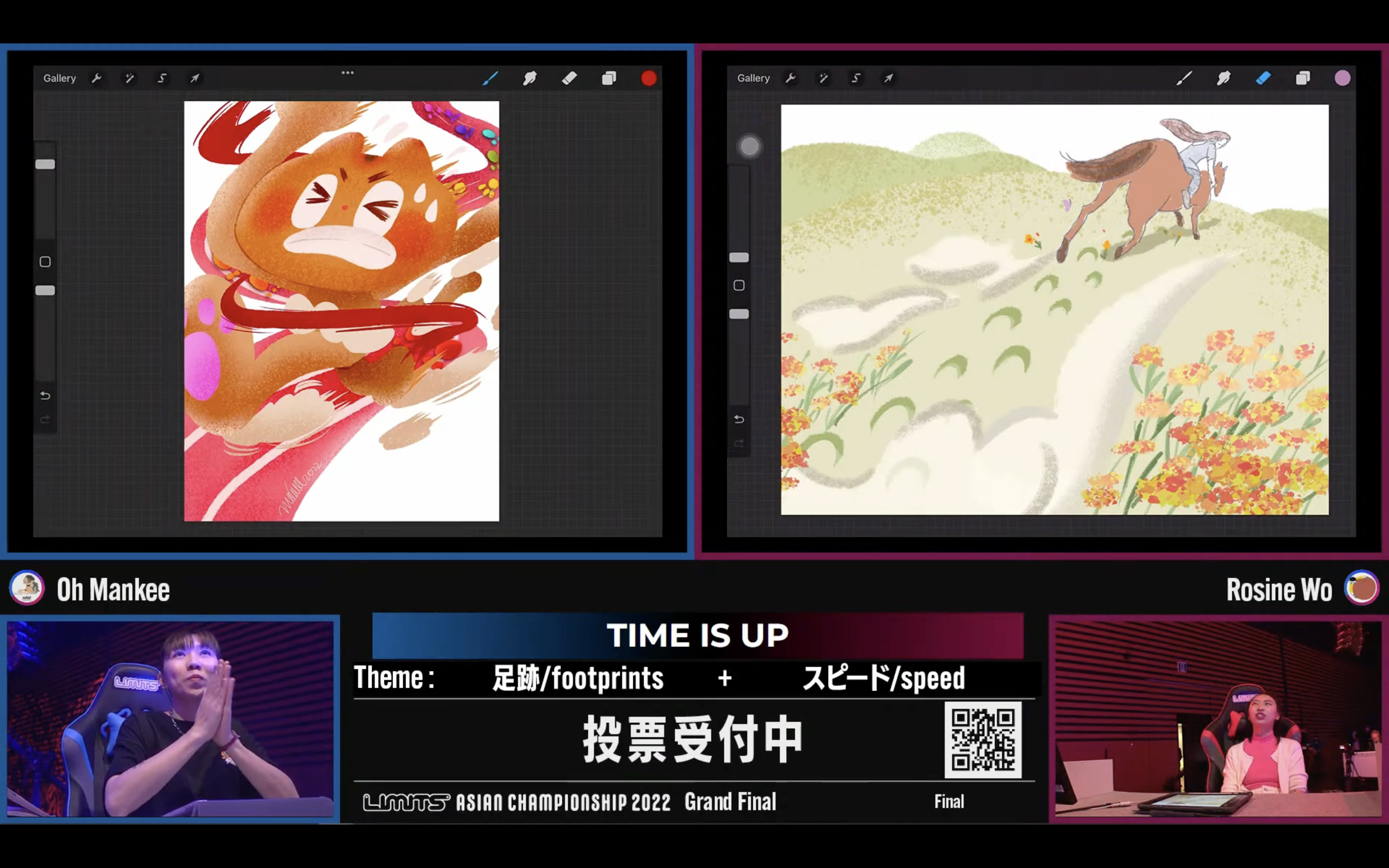 LIMITS Art Battle oh.mankee Rosine Wo 插畫家 香港插畫 電繪 對戰