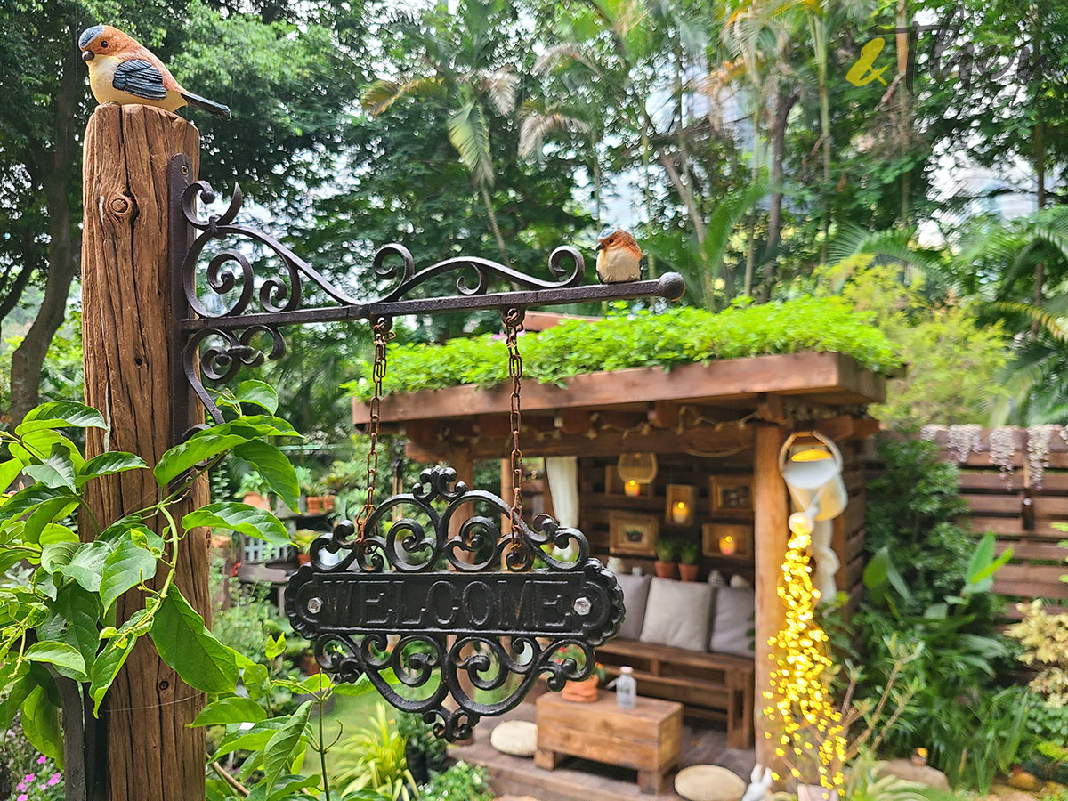 花悅滿城 香港十八區 康文署 園圃 公園 遊樂場 打卡 香港公園 庭園 廢料 天然材料 木屋 木造亭園