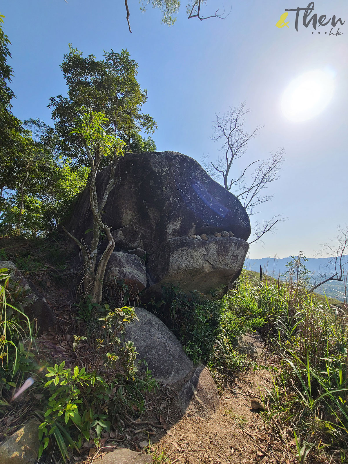 元朗 行山 遠足 簡易路線 鹿頸 谷埔 錦上路 錦田 井坑山 雞公嶺 山景 大欖涌 大欖涌郊遊徑 樓梯 怪石